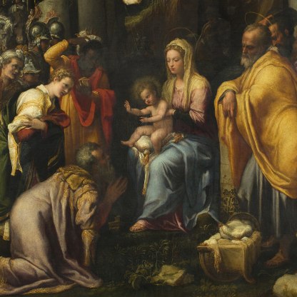 Taddeo Zuccari, Adoration of the Kings, 111.5 x 86.3 cm, 1550s, Fitzwilliam Museum, University of Cambridge